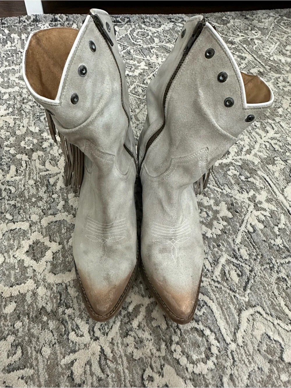 Circle G Studded and Fringe Boot